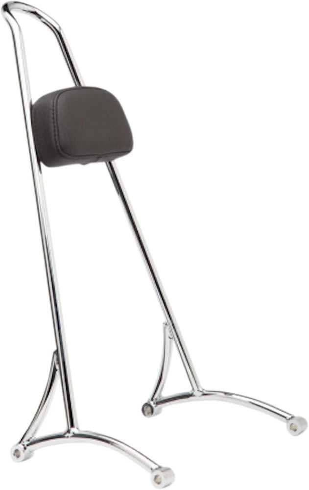 Burly Brand, Burly Chrome Tall 20" Tall Sissy Bar Backrest One-Piece Harley Dyna 2006-2017