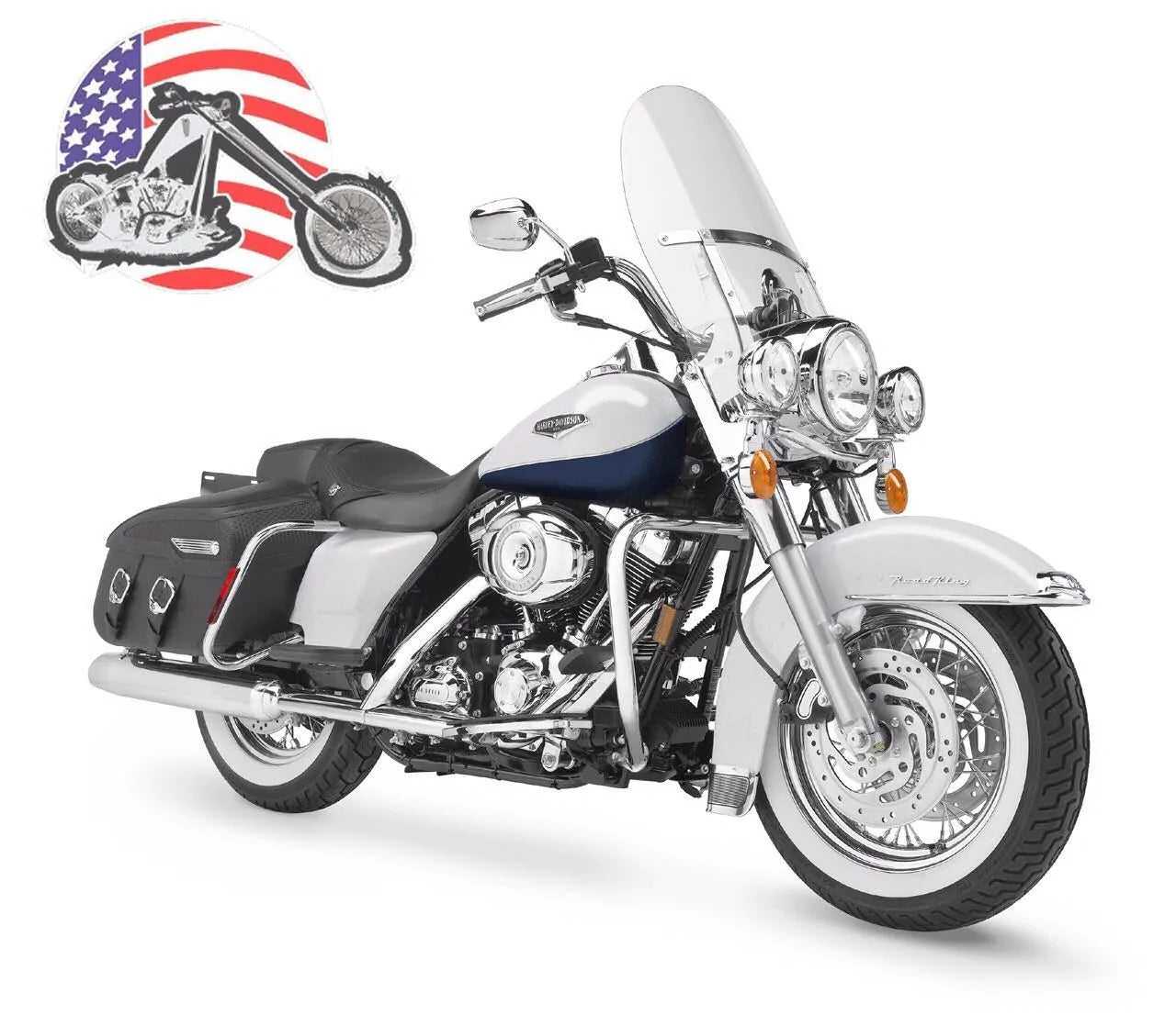 V-Twin Manufacturing, Chrome 1.25" Front Engine Front Crash Guard Bar 1997-2008 Harley Touring Dresser