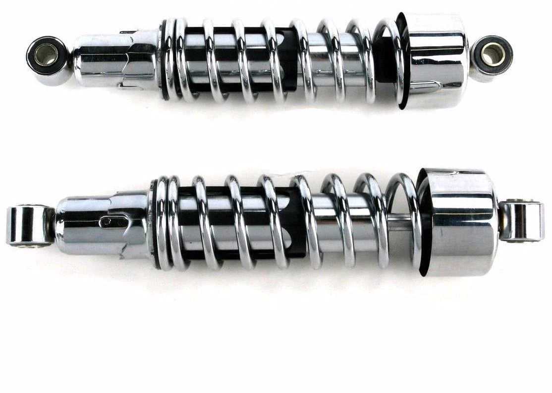 Mid-USA, Chrome 11.75" 11 3/4" Lowering Rear Shocks Lowering Kit 86-2003 Harley Sportster