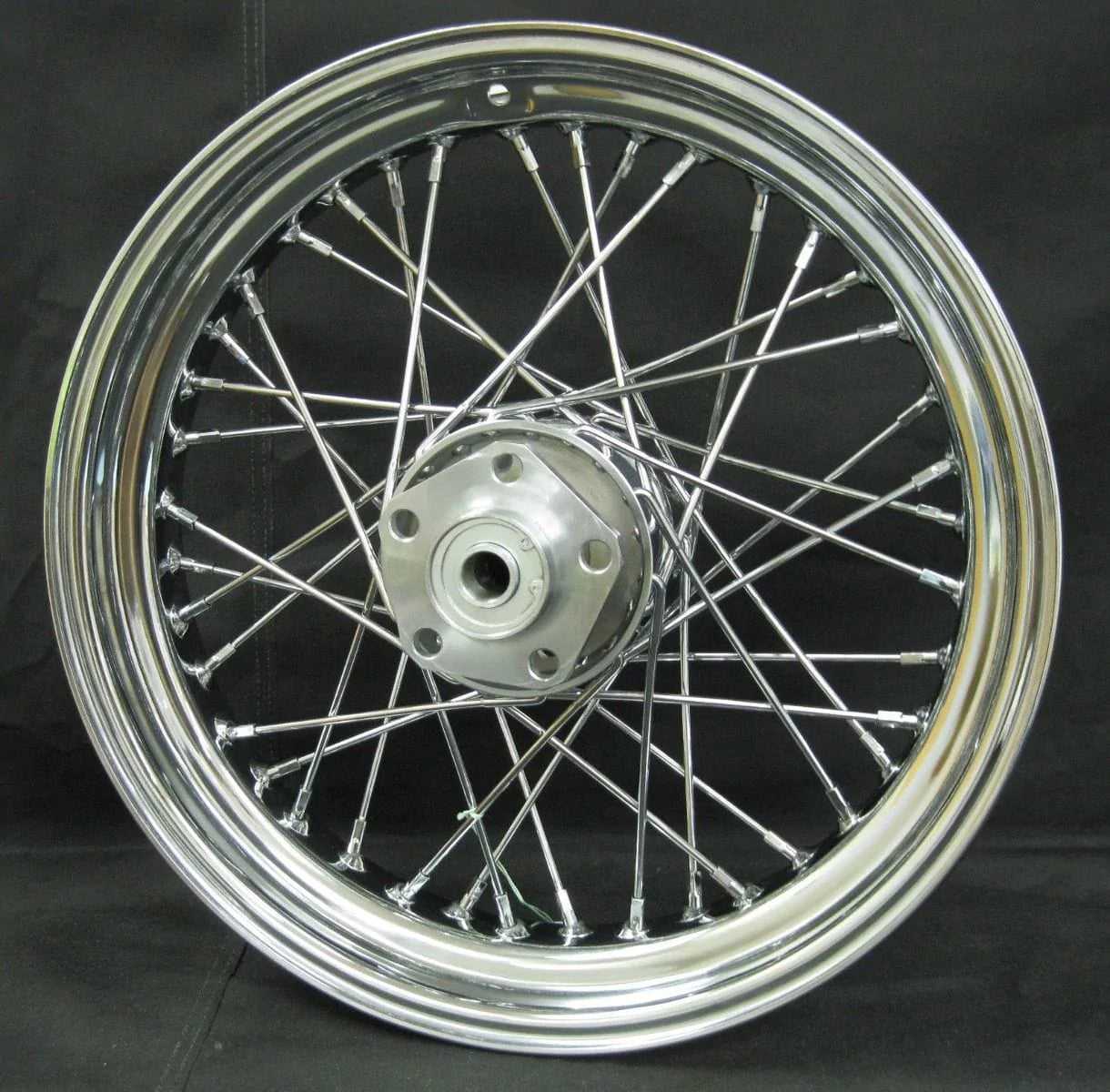 Mid-USA, Chrome 16 X 3 40 Spoke Rear Wheel Rim Dual Flange Harley Shovelhead Big Twin XL