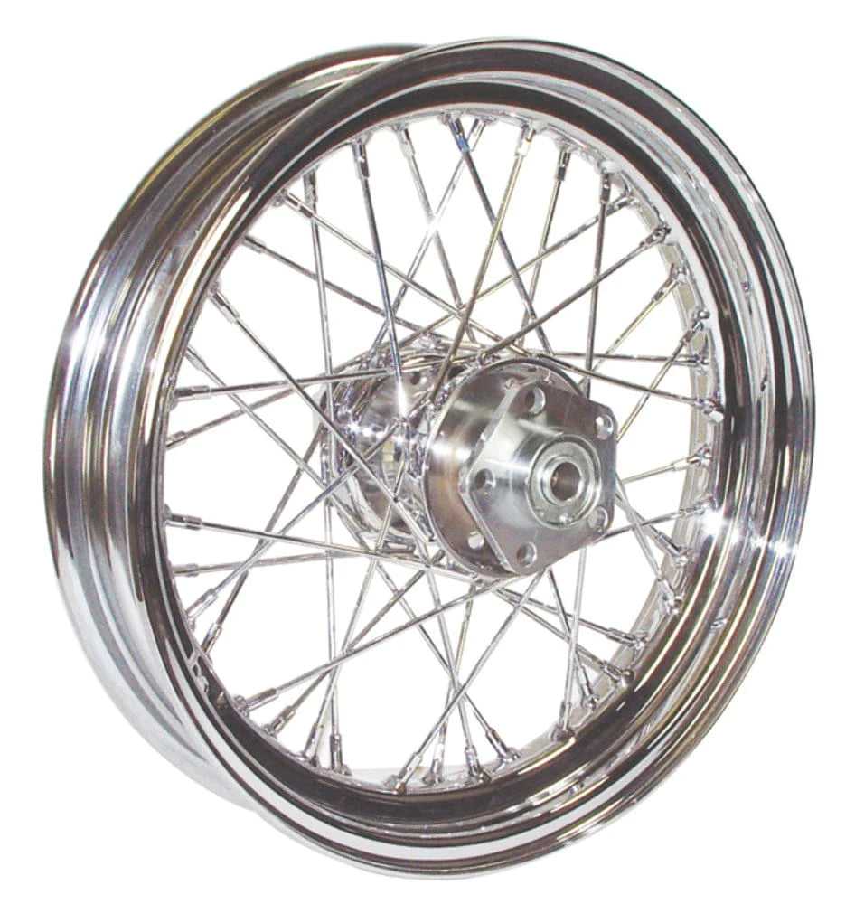 Mid-USA, Chrome 16 X 3 40 Spoke Rear Wheel Rim Dual Flange Harley Shovelhead Big Twin XL