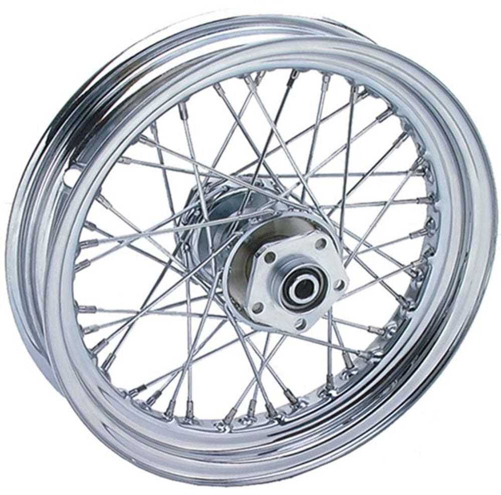 Ultima, Chrome 16" X 3" 40 Spoke SD Front Wheel 84-99 Harley Softail Heritage Fatboy