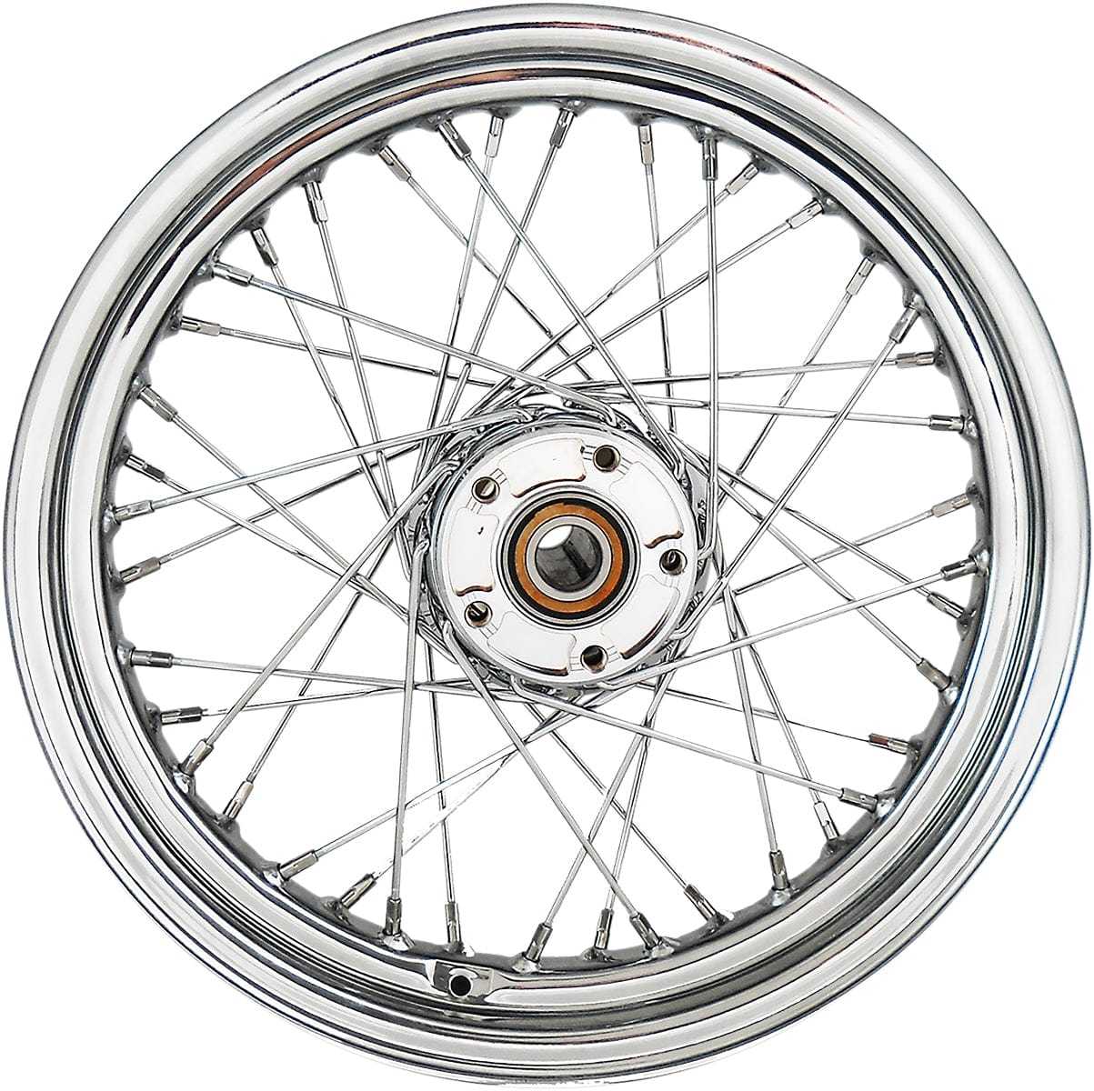 Drag Specialties, Chrome 16" x 3" Rear 40 Spoke Wheel Rim Harley Softail FL Heritage Deluxe W/ ABS