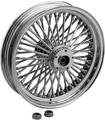 Drag Specialties, Chrome 16" x 3.5" Fat Daddy 50 Spoke Rear Wheel Rim Harley 02-07 Touring Bagger