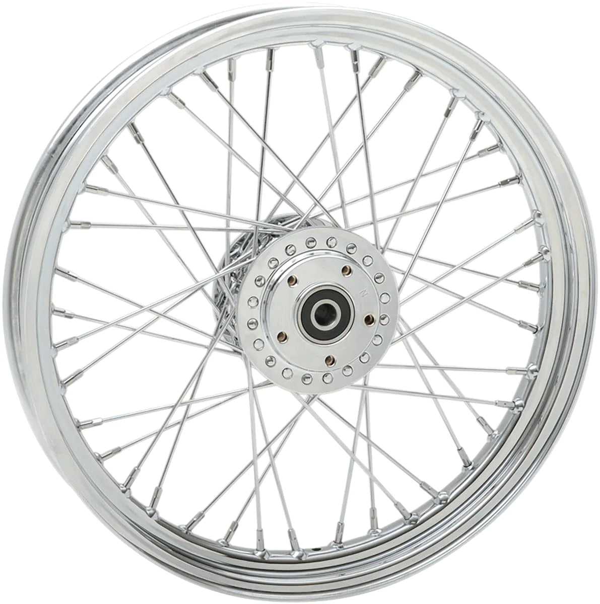 Drag Specialities, Chrome 19" x 2.5" Front 40 Spoke Wheel Rim Harley Sporster XL Dyna FXD 2000-2004