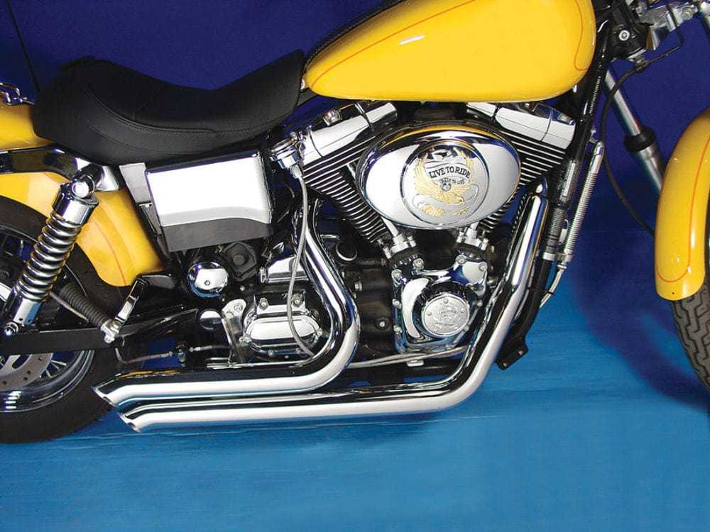 V-Twin Manufacturing, Chrome 2 1/4" Street Sweepers Exhaust Drag Pipes Harley Dyna FXD Bobber Chopper