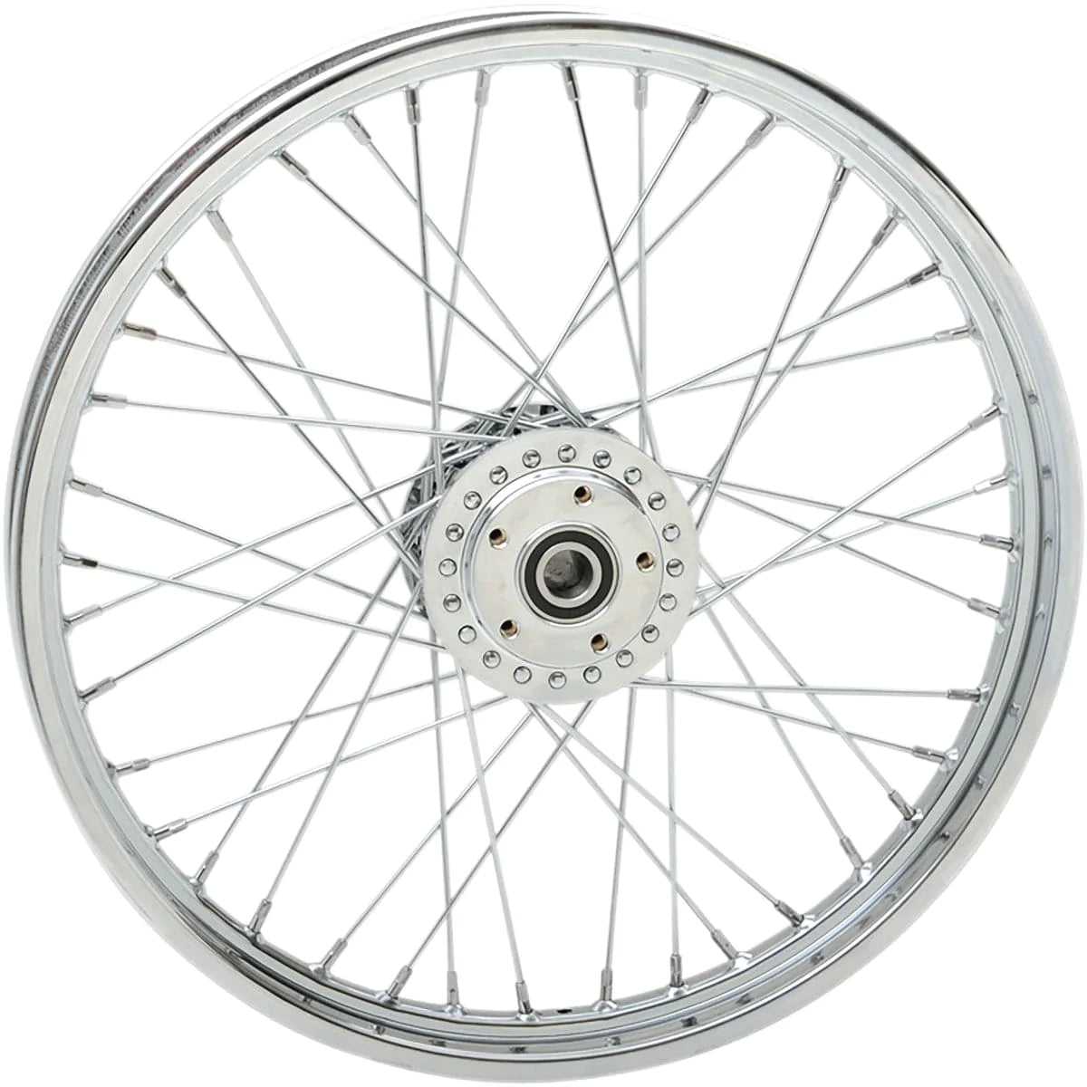 Drag Specialities, Chrome 40 Spoke 21" x 2.15" Front Wheel Rim Harley Dyna FXD Narrow Glide 04-05