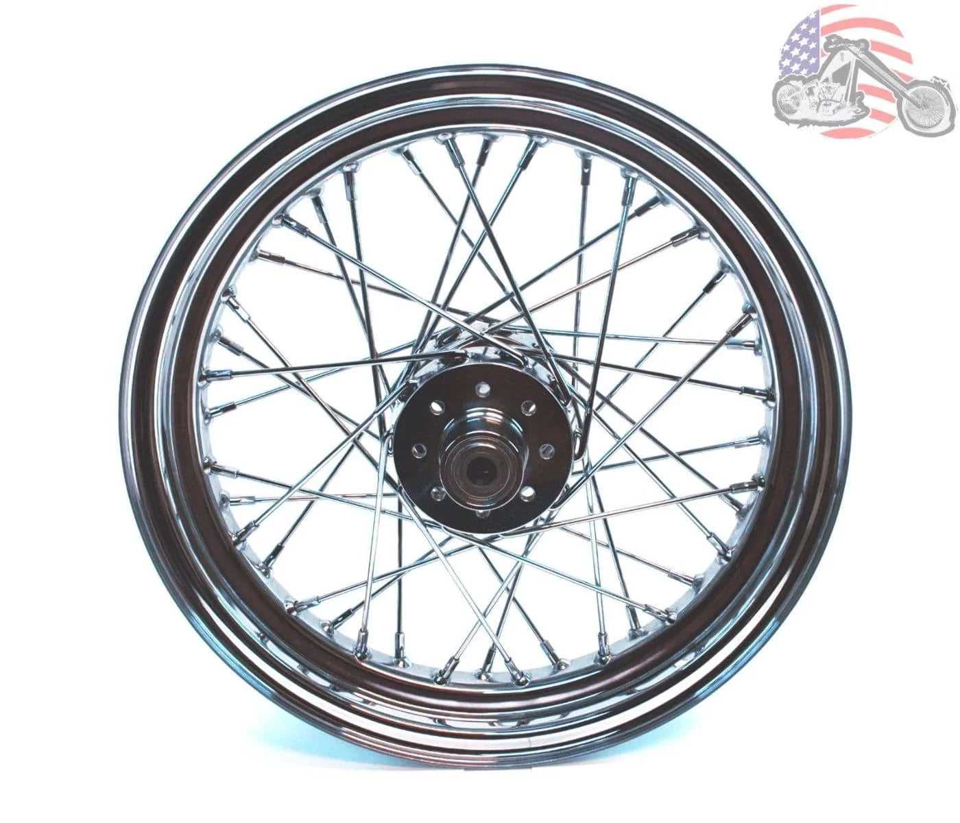 Mid-USA, Chrome 40 Spoke Rear 16 x 3 Drum Brake Hub Wheel Harley Ironhead Sportster KH