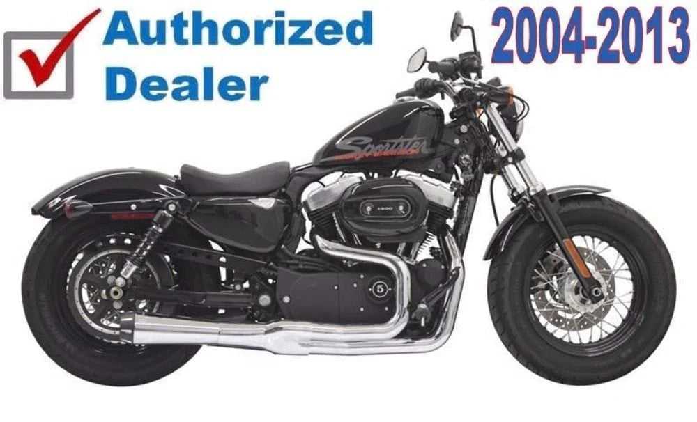 Bassani Manufacturing, Chrome Bassani Mega Power 2 into 1 Road Rage II Exhaust Pipe Short Sportster XL