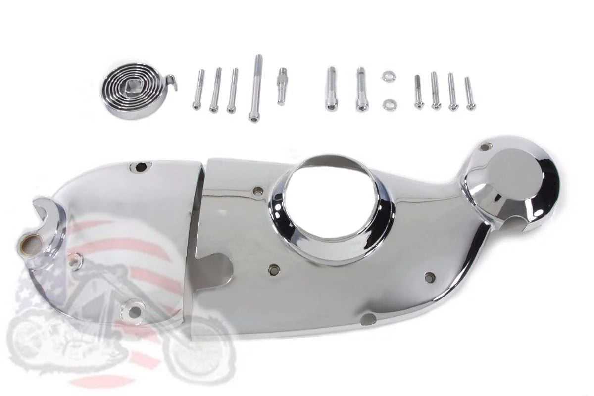 V-Twin Manufacturing, Chrome Cam and Sprocket Cover Kit XLCH Kick Start Ironhead Harley Sportster 1000