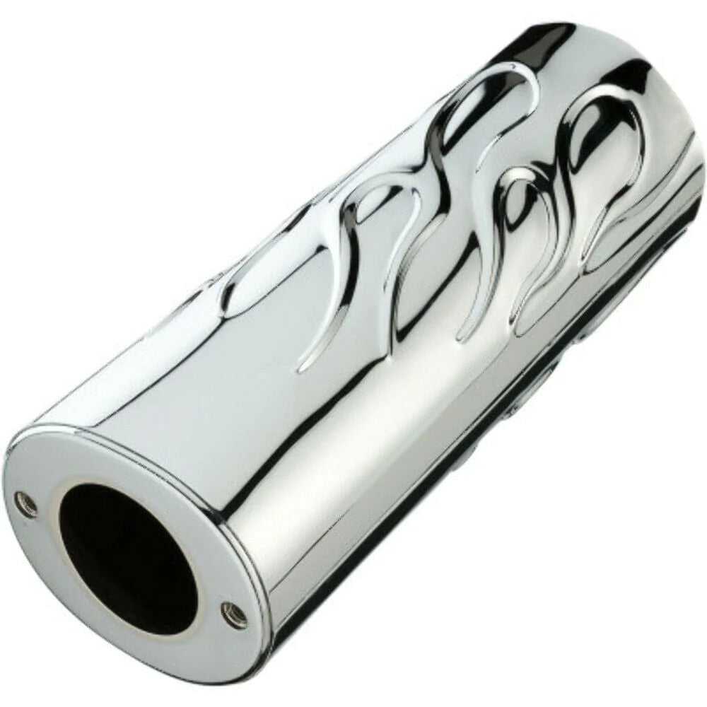 Drag Specialties, Chrome Flame Fork Tube Slider Covers Cowbell Harley Touring OE 45600003 45800023