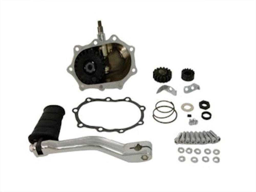 V-Twin Manufacturing, Chrome Kick Starter Kicker Conversion Four 4 Speed Transmission Kit Harley 36-84