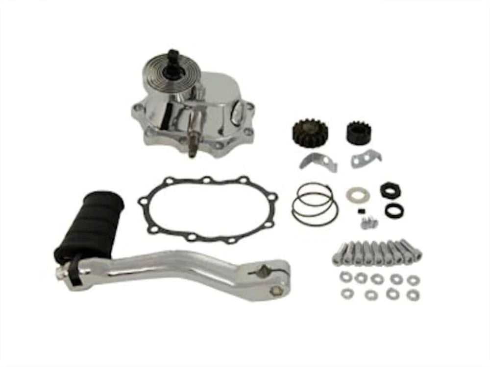 V-Twin Manufacturing, Chrome Kick Starter Kicker Conversion Four 4 Speed Transmission Kit Harley 36-84