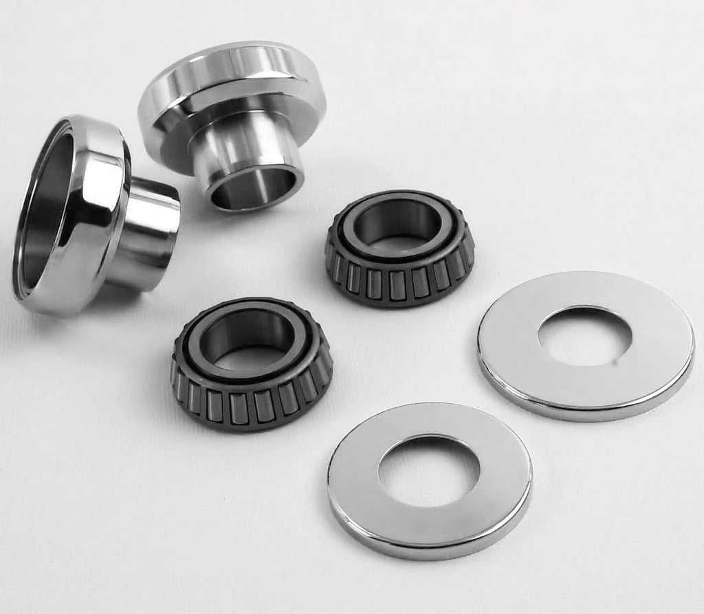 Custom Chrome, Chrome Neck Cups Cup Set Timken Bearings Kit Harley Chopper Bobber Custom 12253