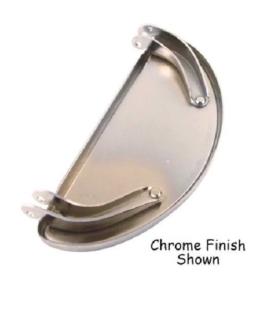 Mid-USA, Chrome Old School Replica Bullseye Floorboards Footboard Set Harley Panhead Duo