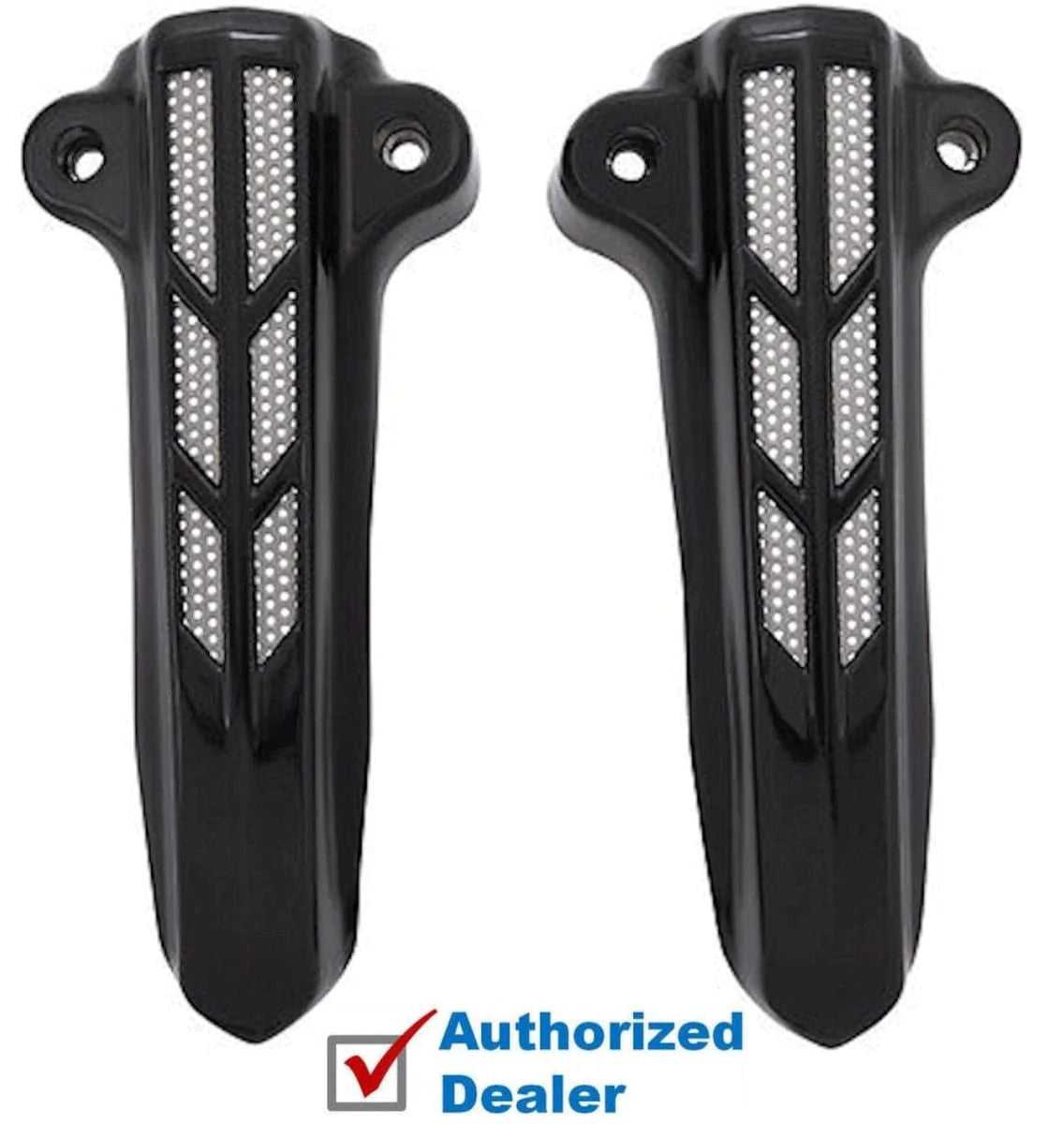 Ciro, Ciro Gloss Black Forkini Lower Front Leg Covers Slider 2014-2017 Harley Touring