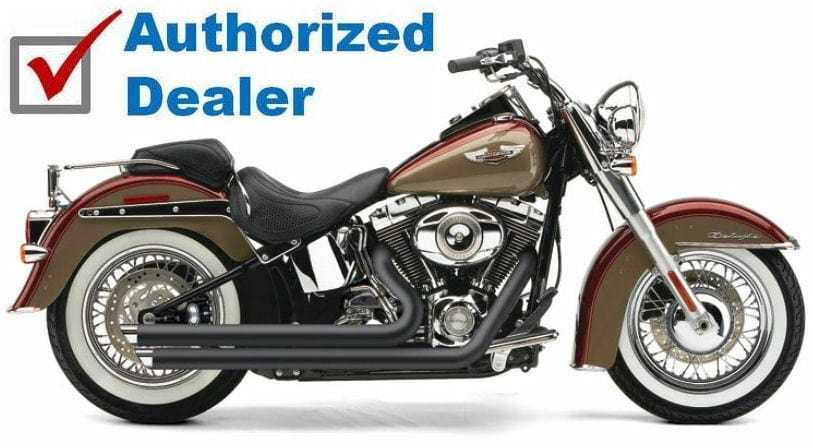 Cobra, Cobra Black Speedster Slashdown Exhaust Chrome Tip Pipes 2012-2017 Softail 6852B