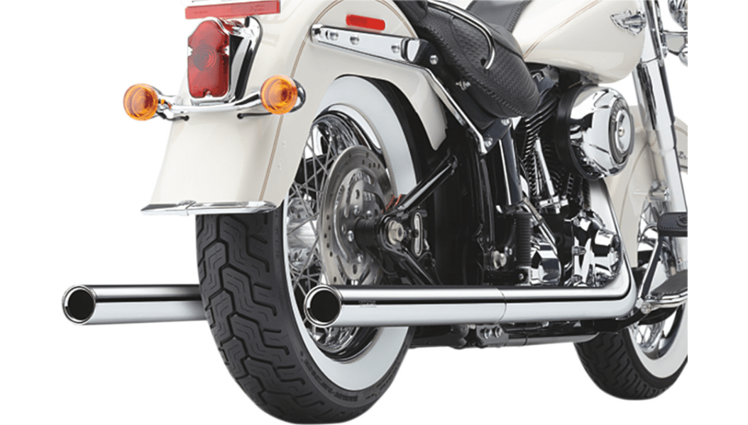 Cobra, Cobra Chrome True Dual Billet Tip Exhaust System Pipes 1986-2006 Harley Softail