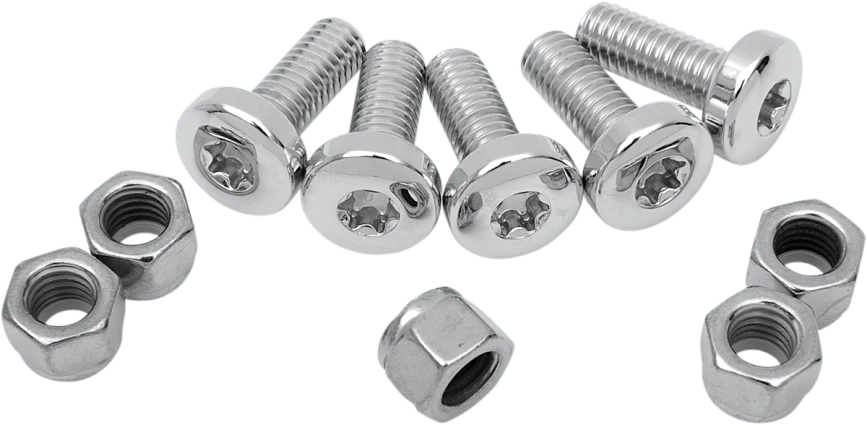 Colony, Colony Chrome Rear Rotor Mounting Hardware Kit Bolts 1992-1999 Harley Big Twin