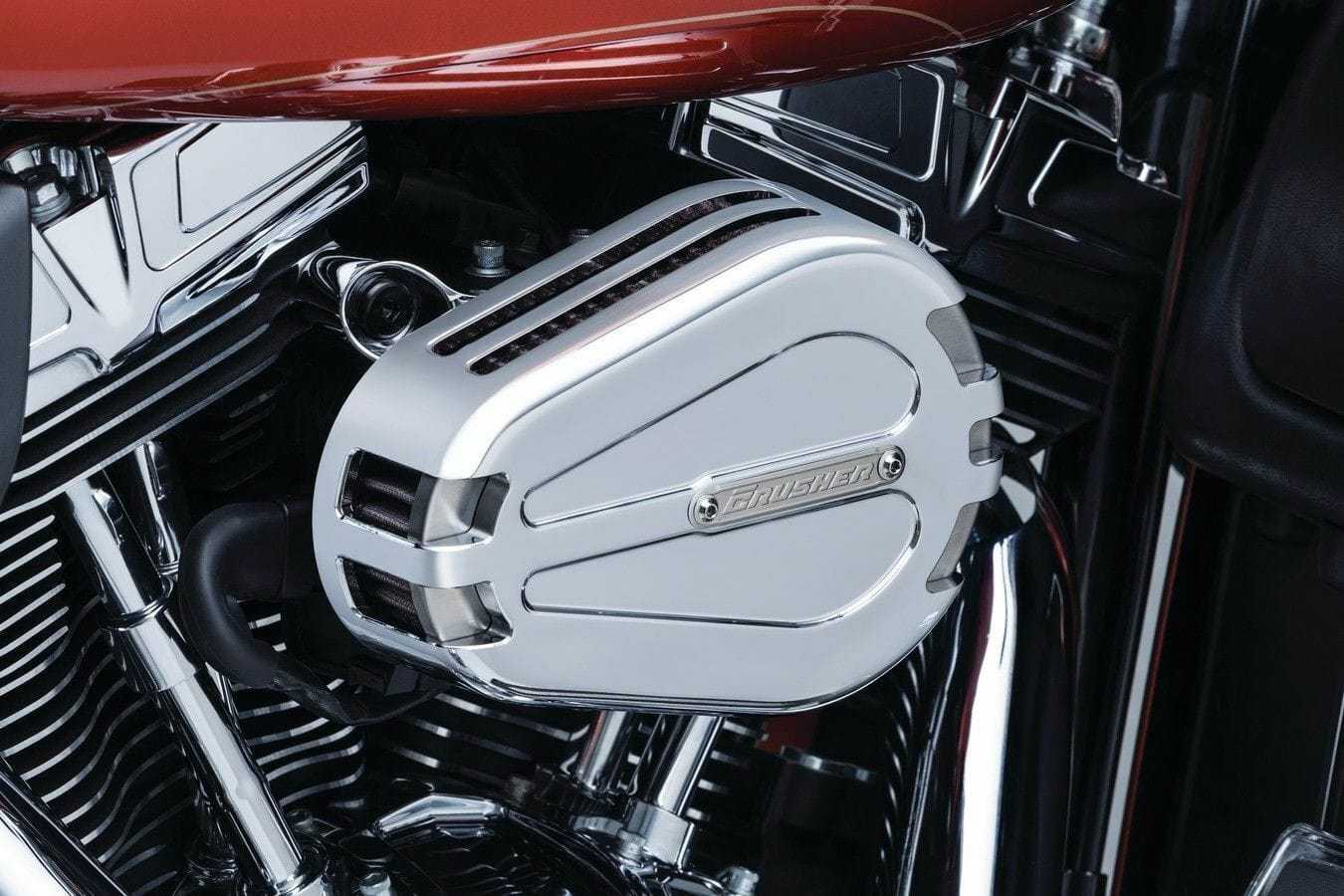 CRUSHER, Crusher Maverick Pro Air Cleaner Stage 1 Filter Chrome Harley Twin Cam Dyna FXST