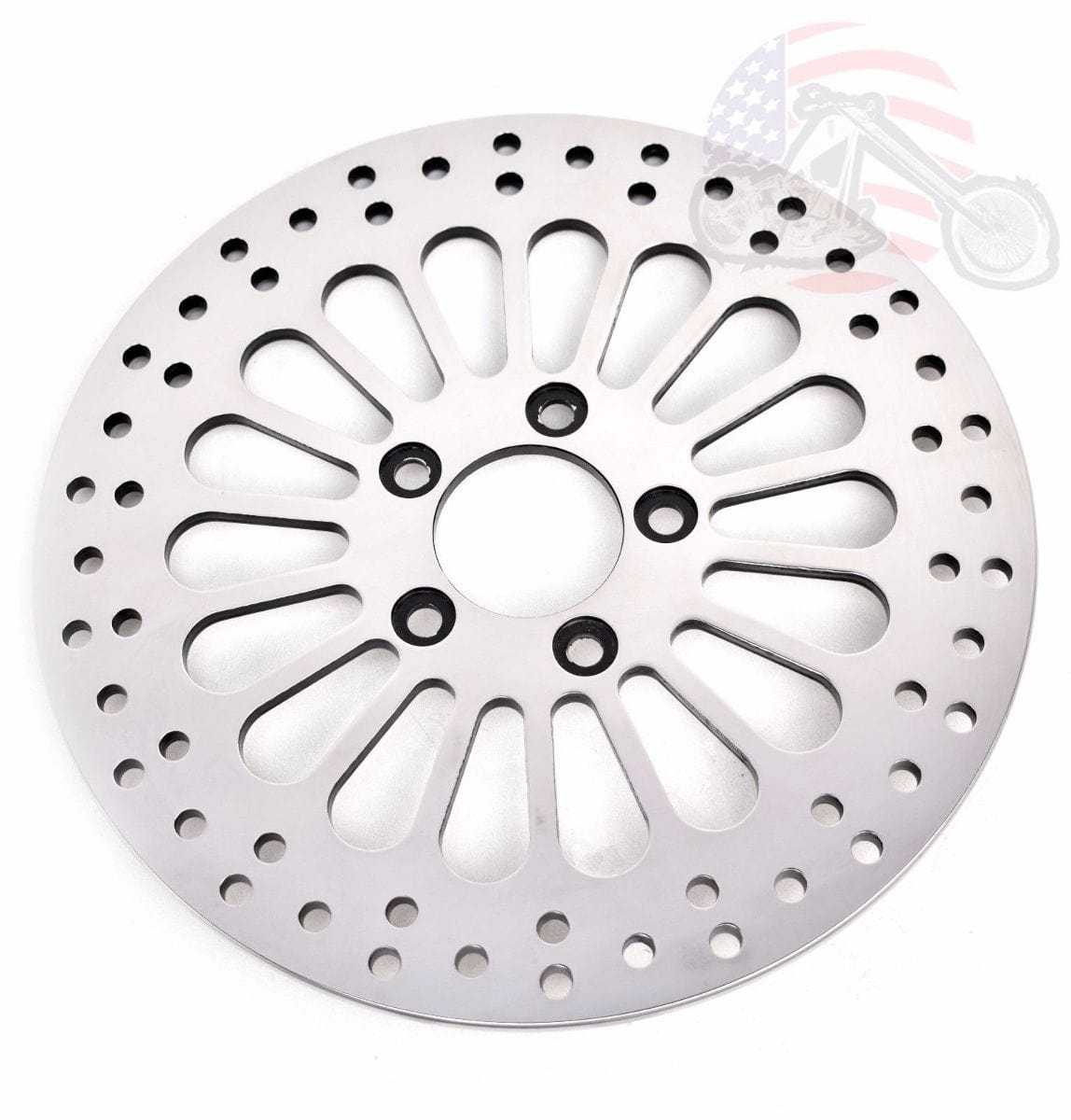 DNA Specialty, DNA 11.8" Super Spoke Polished Front Brake Rotor Disc 2008+ Harley Touring