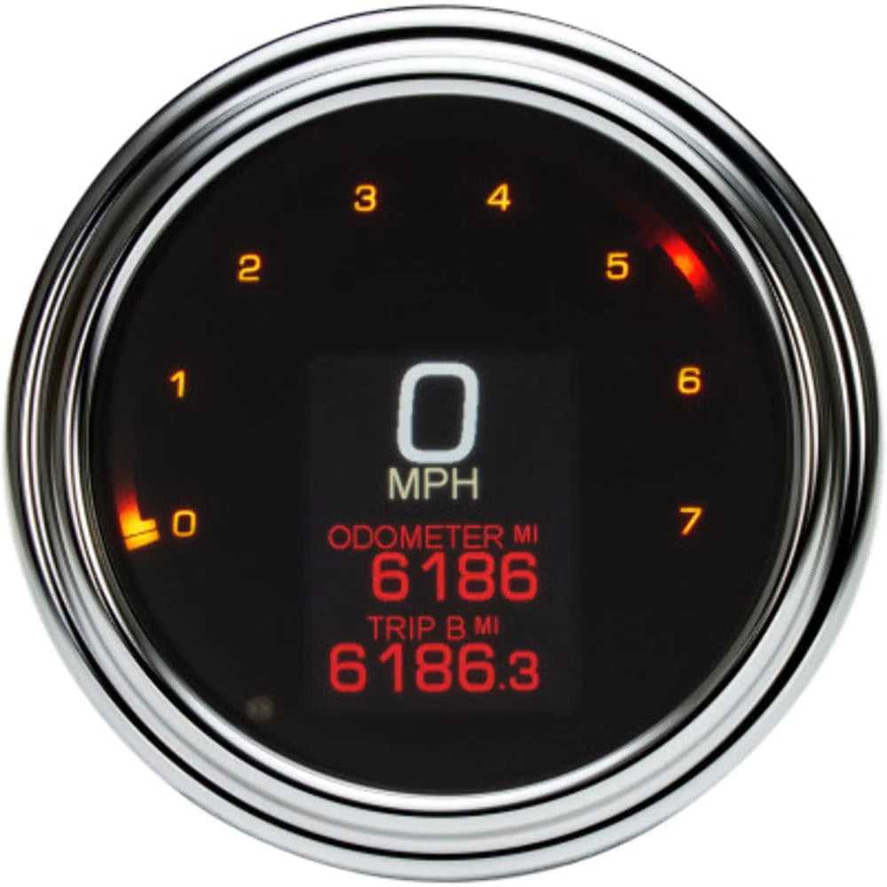 Dakota Digital, Dakota Digital 4.5" Chrome Bezel Digital Speedometer Tank Gauge Harley Touring