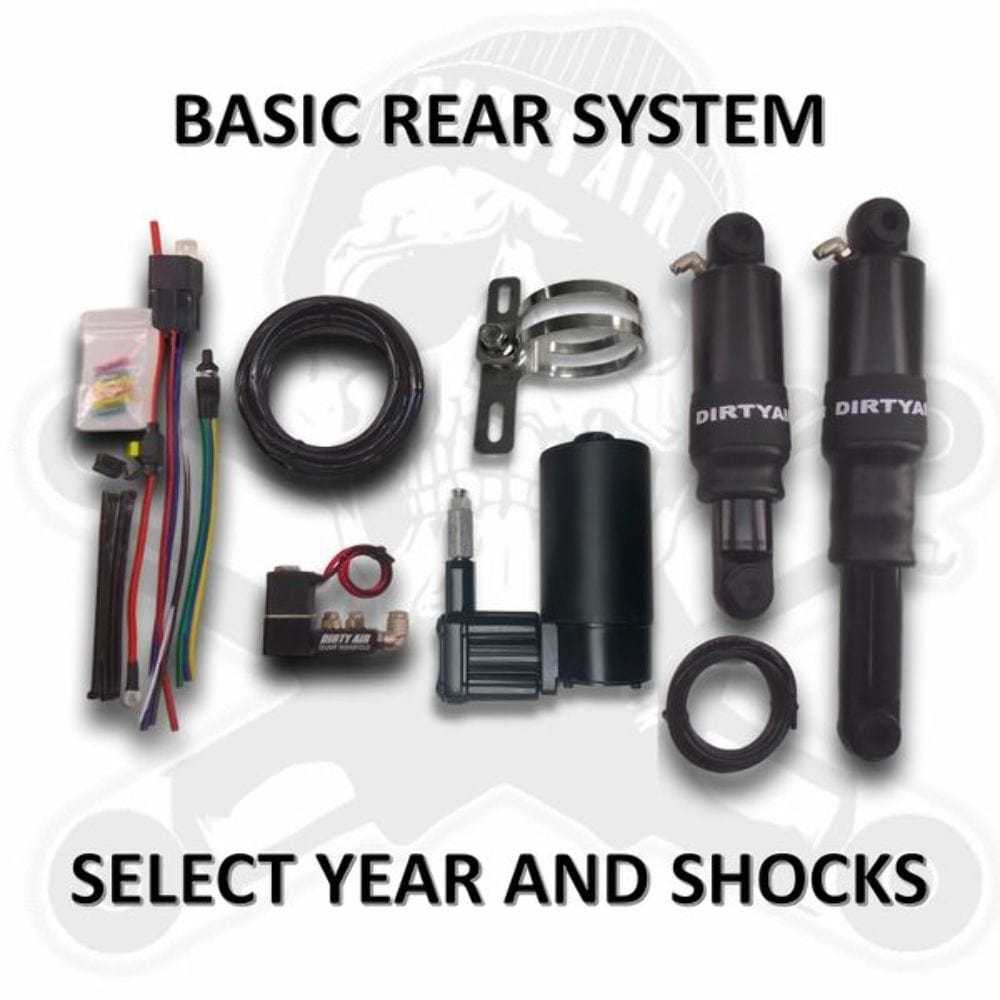 Dirty Air, Dirty Air Harley Touring Bagger Rear Air Ride Shocks Suspension Kit Package 80+