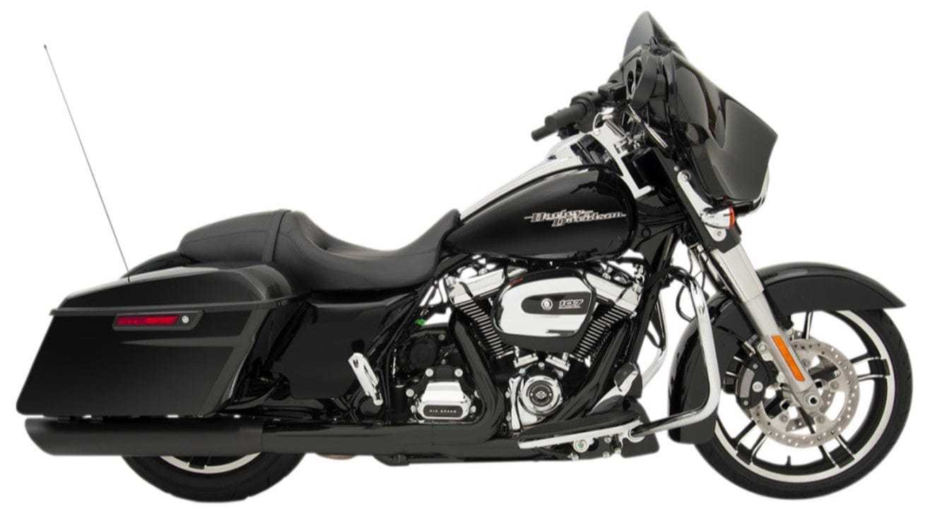 Drag Specialties, Drag 3.5" Slash Down Black Slip-On Mufflers Exhaust Pipes 17+ Harley Touring M8