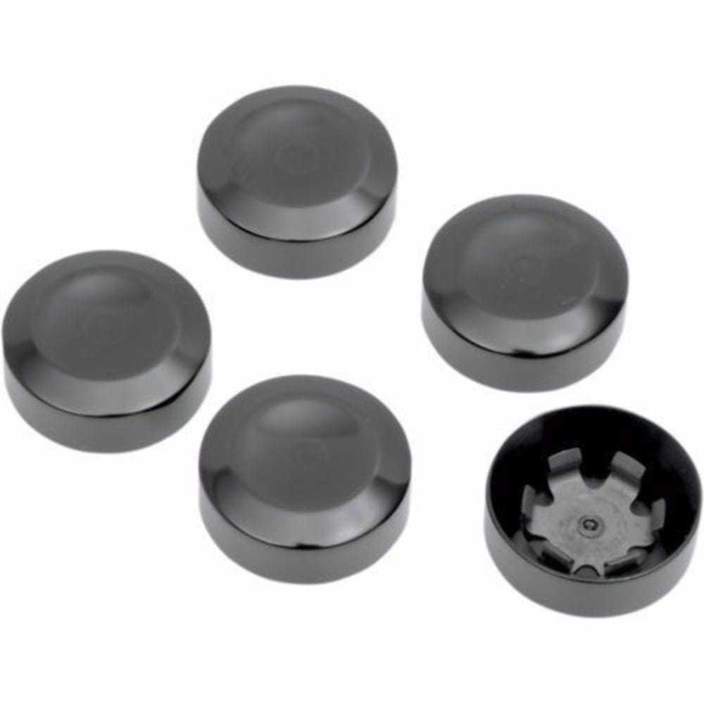 Drag Specialties, Drag Die-Cast Black Rear Pulley Bolt Cover Harley Touring Sportster Dyna Softail