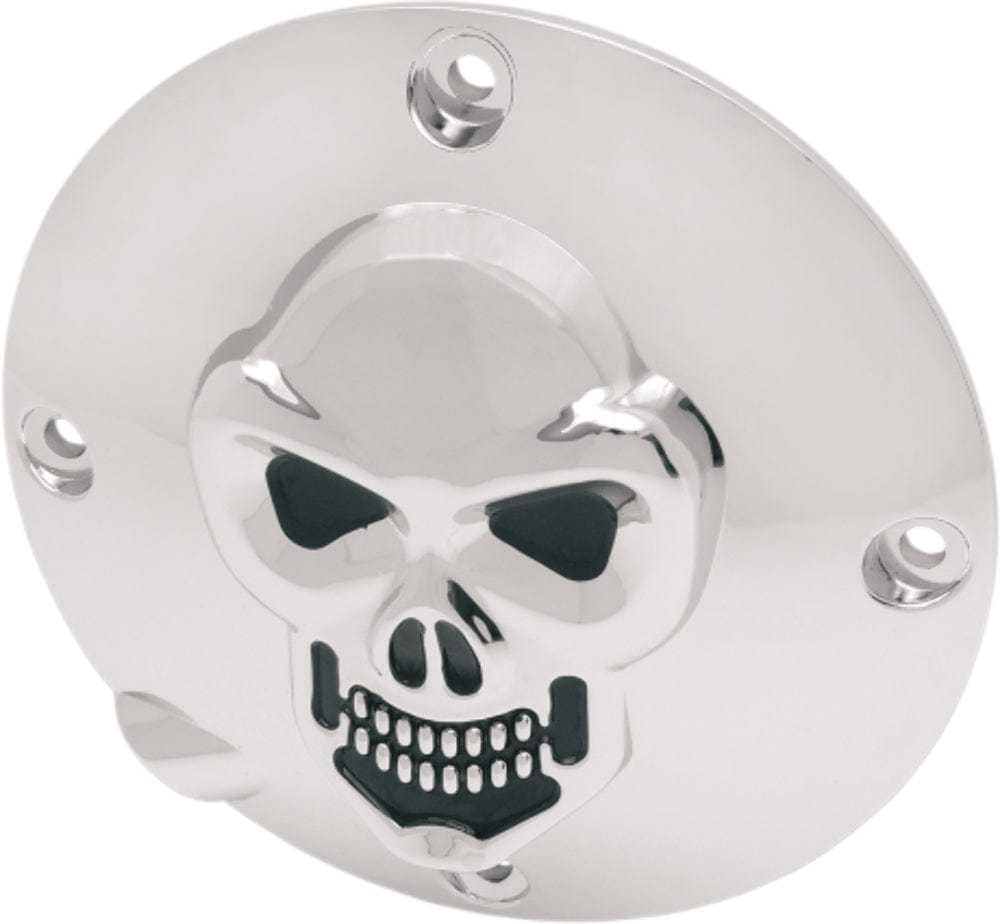 Drag Specialties, Drag Specialties 3-D Chrome Skull Derby Cover Accent 94-03 XL Harley Sportster