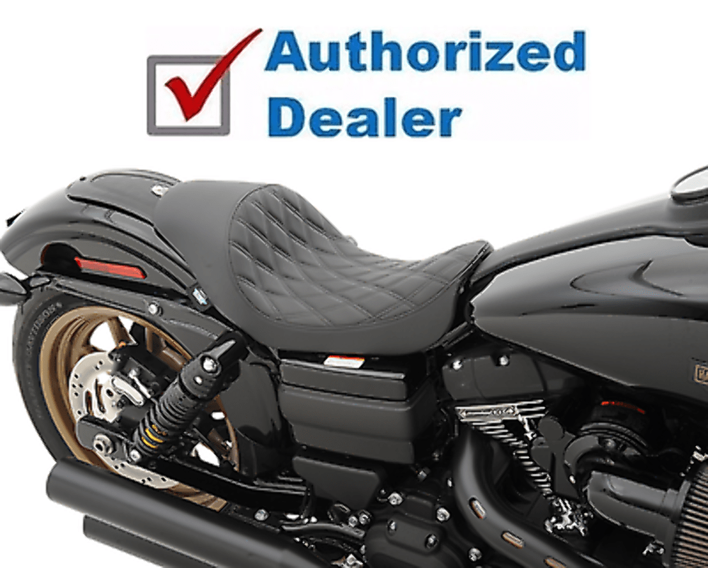 Drag Specialties, Drag Specialties 3/4 Solo Seat 2006-2017 Harley Dyna Low Profile Diamond Stitch