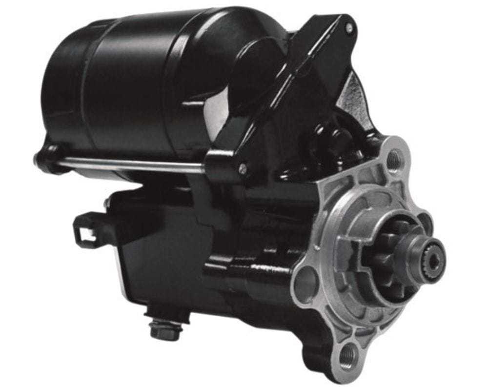 Drag Specialties, Drag Specialties Black 1.4KW Starter Upgrade Harley 1981-2020 Sportster XL Nighster 48