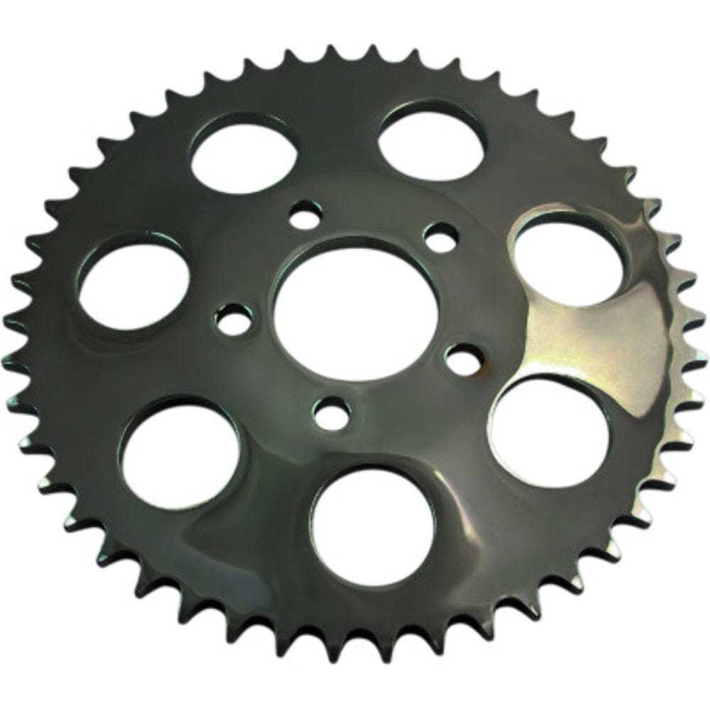 Drag Specialties, Drag Specialties Black 48 Tooth Dished Rear Wheel Sprocket Harley Big Twin 00-17