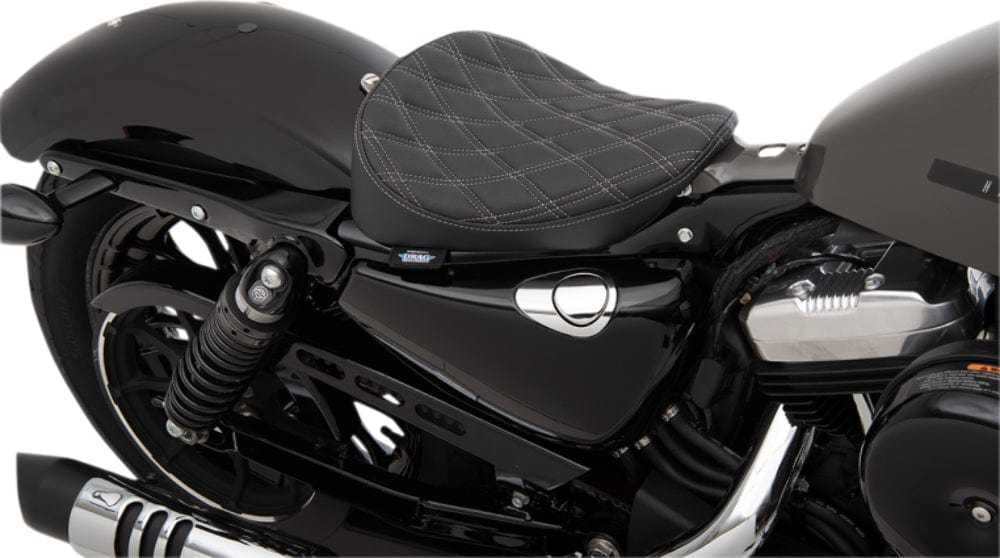 Drag Specialties, Drag Specialties Bobber Solo Silver Double Diamond Seat Harley 10+ Sportster XL