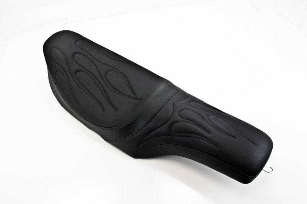 Drag Specialties, Drag Specialties Flame Stitch Predator Seat 1997-2007 Harley Touring FLHR FLHX