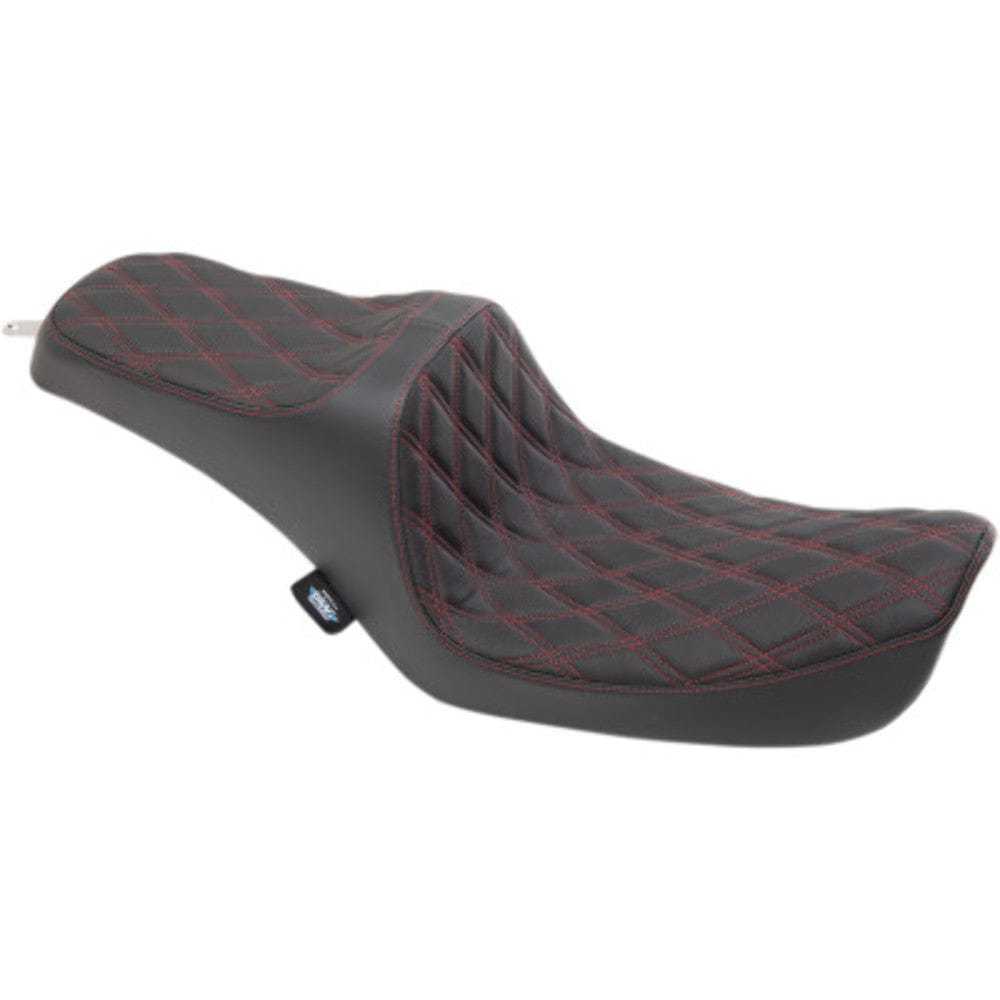 Drag Specialties, Drag Specialties Predator III Red Diamond Seat Harley Softail 96-03 Dyna FXDWG