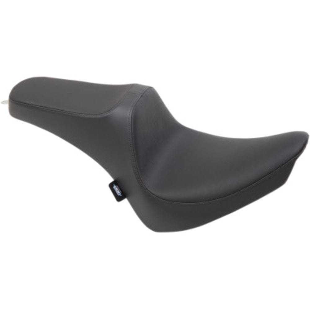 Drag Specialties, Drag Specialties Predator III Smooth Black Vinyl Seat 2 Up Harley 00-17 Softail