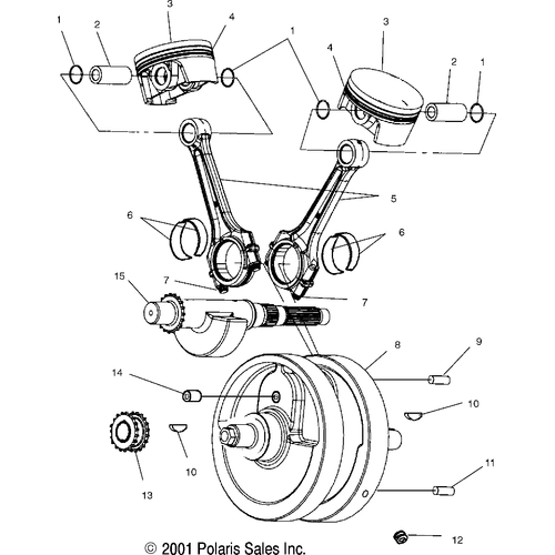 Engine, Crankshaft - 2000 Victory Standard Cruiser - V00Cb15Ce