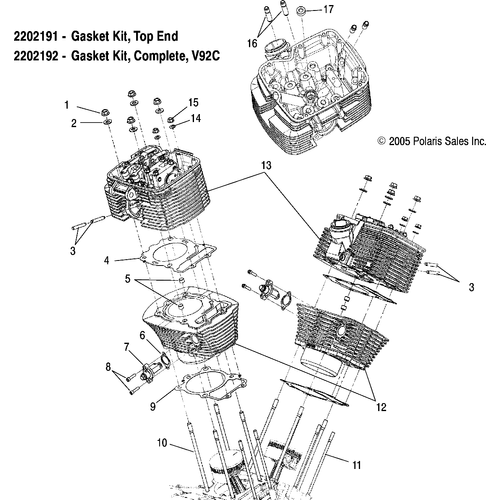 Engine, Cylinder And Head - 2002 Victory Touring Cruiser All Options - V02Tb16