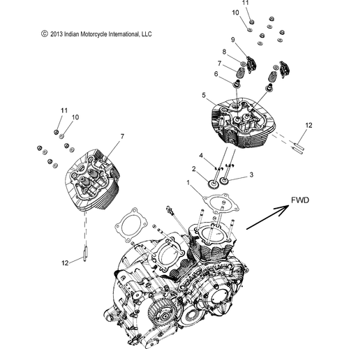 Engine, Cylinder Head Asm. All Options - 2014 Indian Chief Classic/Chief Vintage/Chieftain