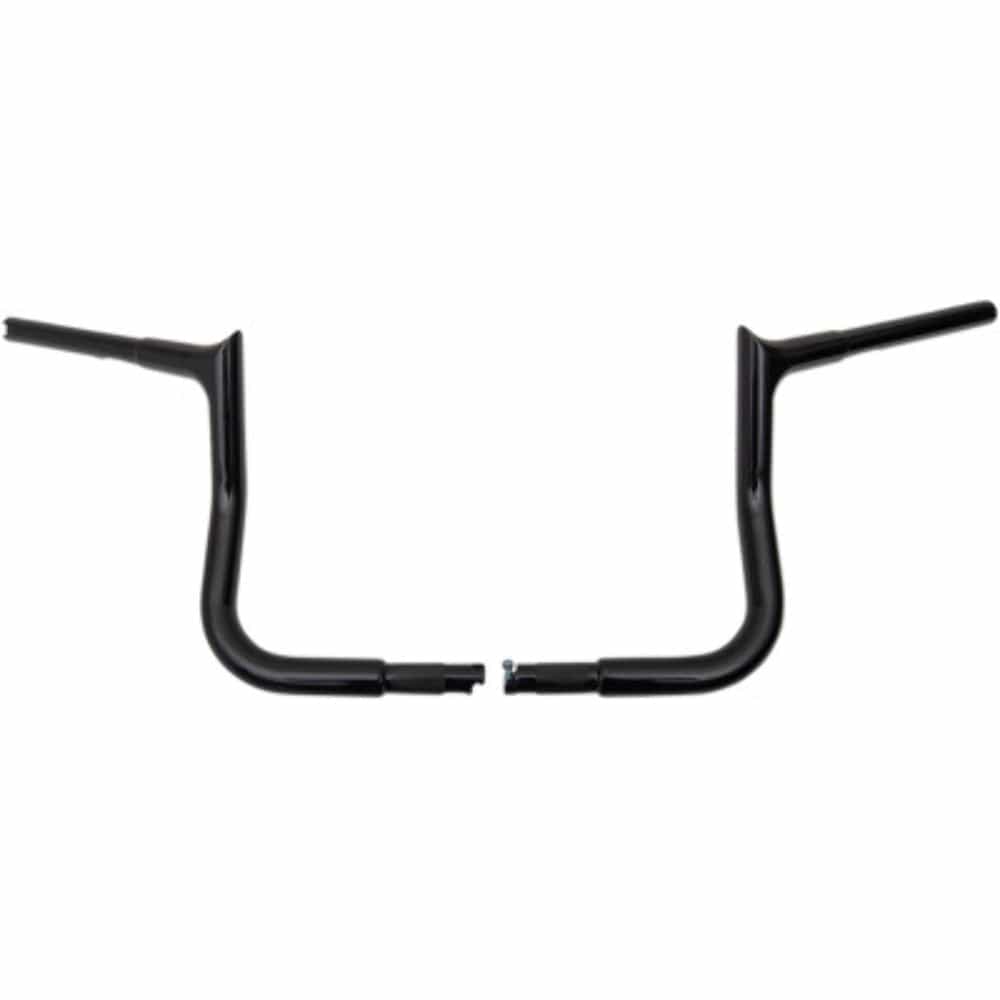 Fat Baggers Inc., Fat Baggers FBI EZ Install Pointed 1 1/4 Black 10" Handlebars Harley Touring 86+