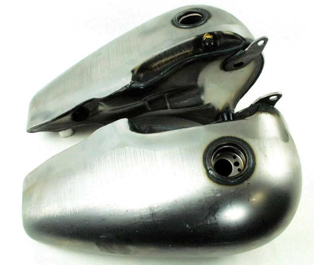 V-Twin Manufacturing, Fat Bob 5 Gallon Split Steel Gas Tank Tanks 1947-1984 Harley Shovelhead Panhead