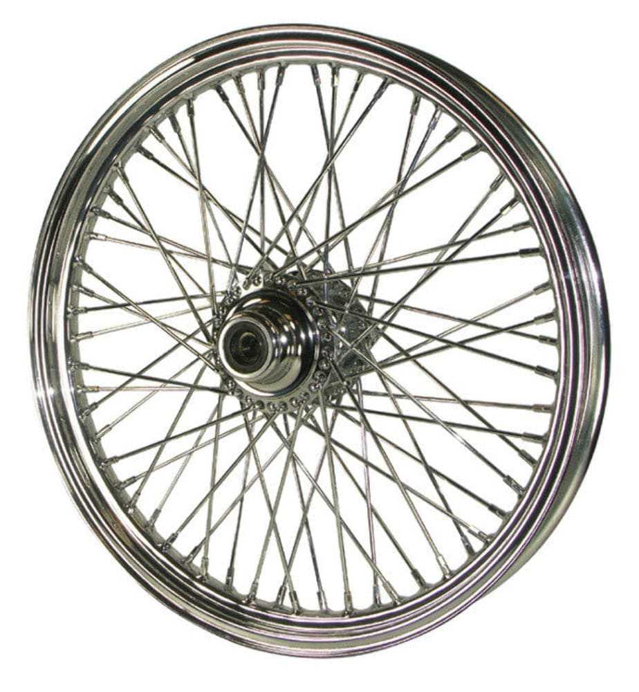 Mid-USA, Front 21 x 2.15 60 Spoke Chrome Rim Wheel Harley Wide Glide Softail Dyna 41mm