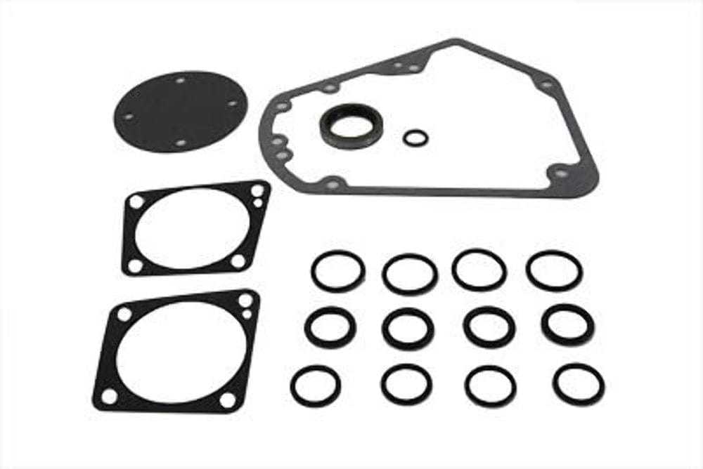 V-Twin Manufacturing, Gary Bang Cam Gear Cover Quick Change Gasket Seal Kit Set Harley Evo Big Twin 80