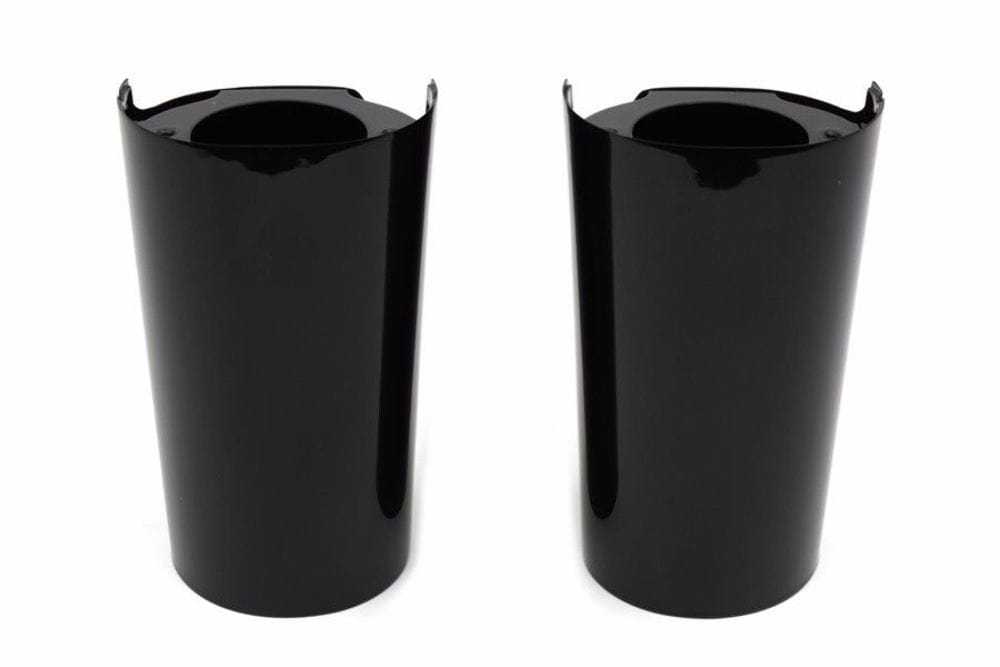 Wyatt Gatling, Gloss Black Stock Fork Tube Slider Cover Harley Touring Bagger 14+ OEM 45600023