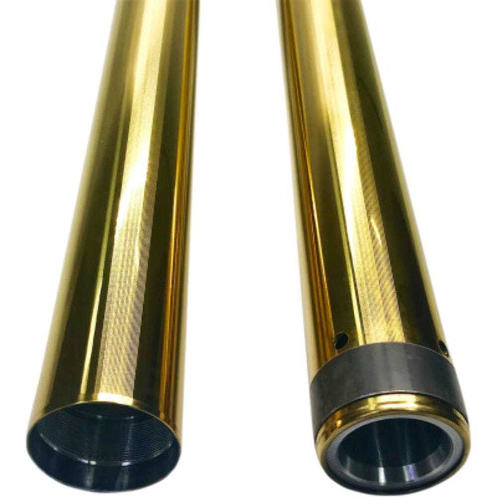 Pro One Performance, Gold 49mm OEM 46605-06 Replacement Front End Fork Tubes Harley Dyna FXD 25.50"