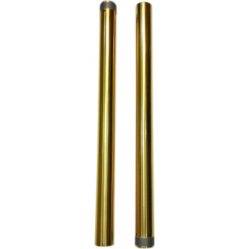 Pro One Performance, Gold 49mm OEM 46605-06 Replacement Front End Fork Tubes Harley Dyna FXD 25.50"