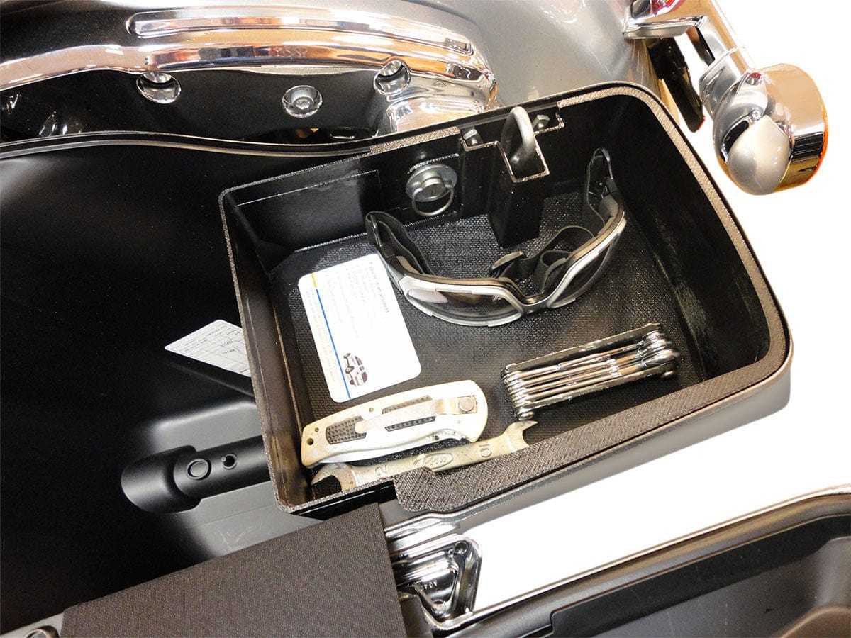 Hardbagger, HardBagger Top Shelf Right Saddlebag Tray Organizer 2014-2020 Harley Touring