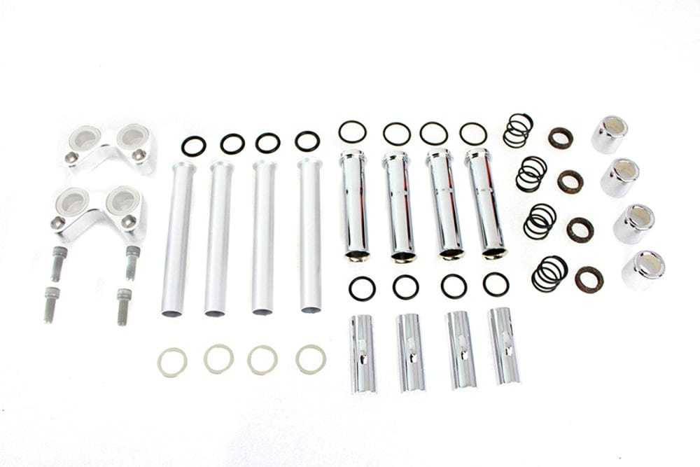 V-Twin Manufacturing, High Lift Lifter Block Collapsible Pushrod Tube Kit Harley Evo Sportster 91-03