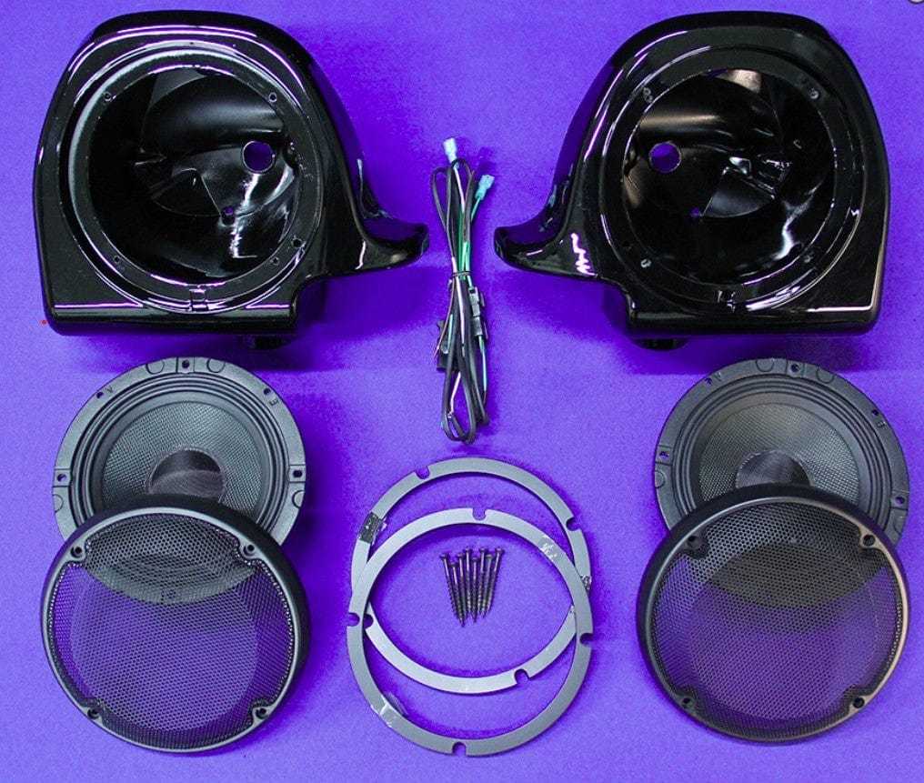 J&M Corp, J&M Rokker XX 6.71" Front Lower Fairing Speaker Kit 2ohm Speakers Harley Touring